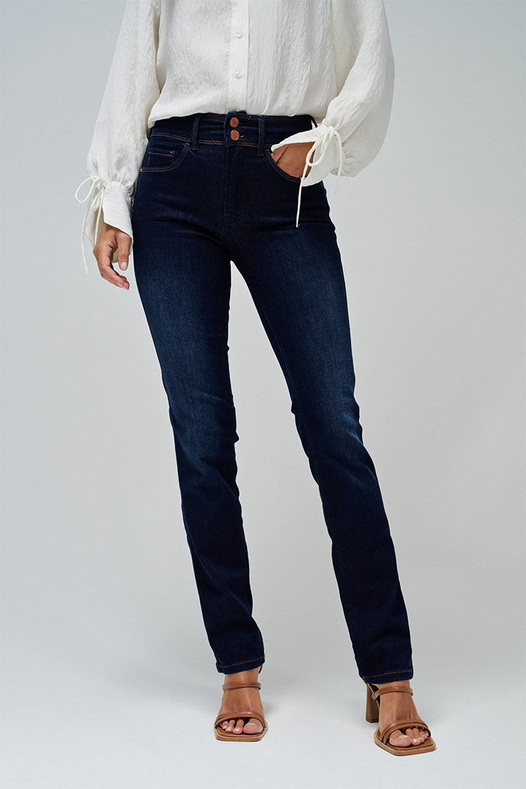 Salsa Secret Push In Slim Jeans-Dark Blue Denim
