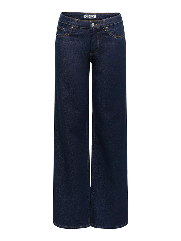 Onljuicy Low Waist Wide Leg Dark Denim Jeans
