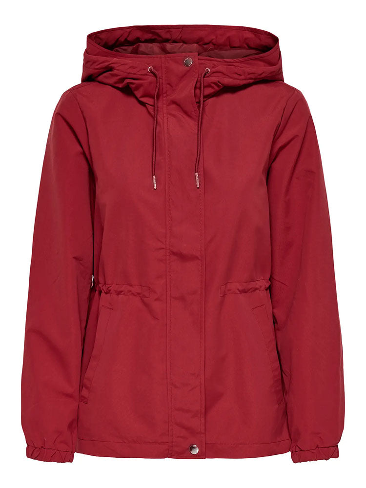 Onlasta String Parka-Brick Red
