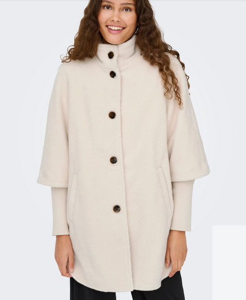Jdyorchid Boucle Rib Coat-Cream