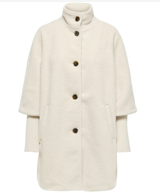 Jdyorchid Boucle Rib Coat-Cream