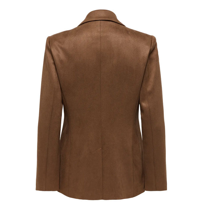 Onladdi Faux Suede Blazer-Tan
