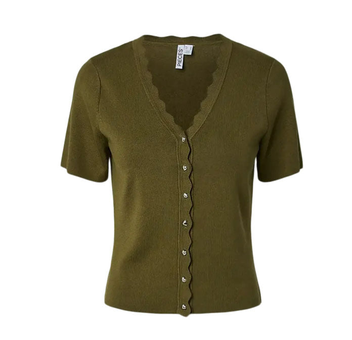 Pcjuline Knit Cardigan-Olive
