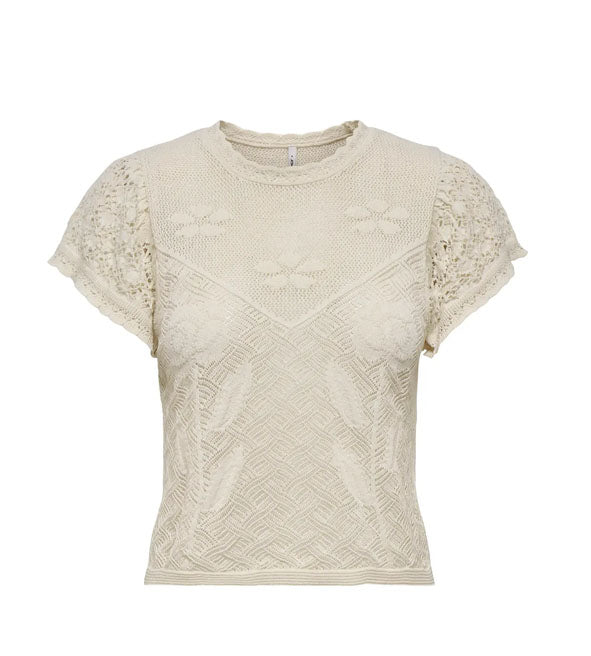 Onlestrall Short Structure Knit Top