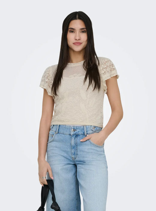 Onlestrall Short Structure Knit Top
