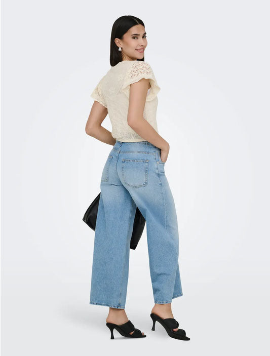 Onlestrall Short Structure Knit Top