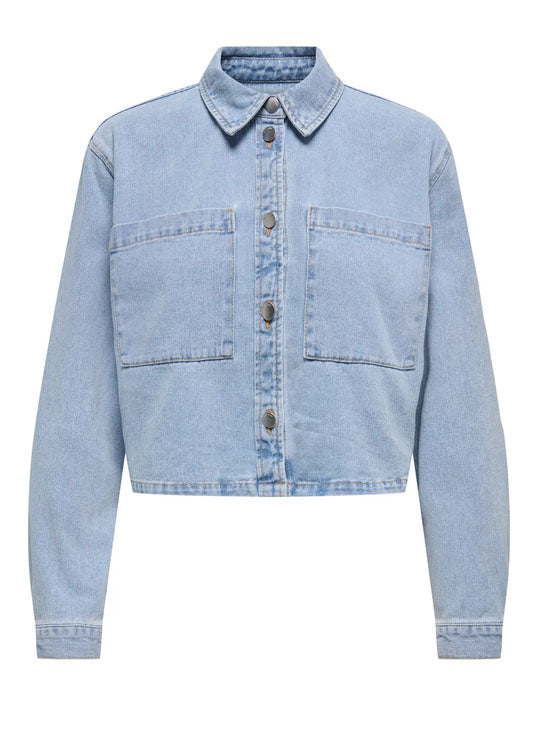 Jdymarly Boxy Shacket-Light Blue Denim