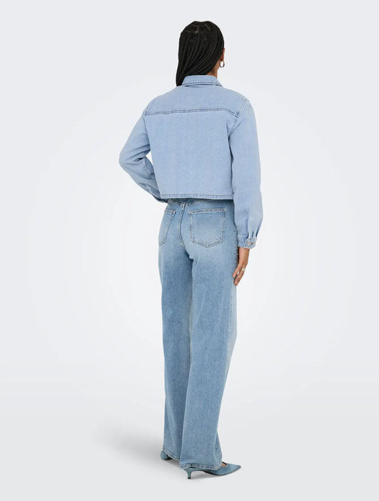 Jdymarly Boxy Shacket-Light Blue Denim