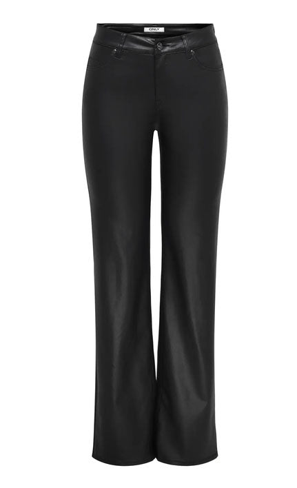 Onlblush Coated Straight Leg Jeans-Black