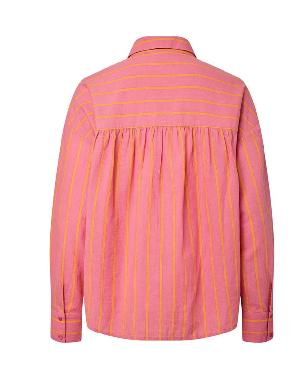 Pcjavia Stripe Shirt-Pink/Orange Stripe