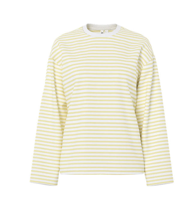 Pcsadie Long Sleeve Top-Yellow/White