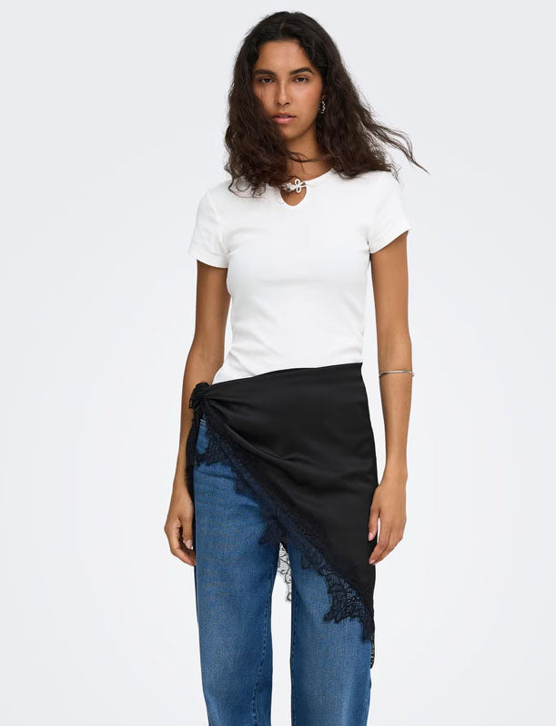 Onlmenus Lace Scarf-Black