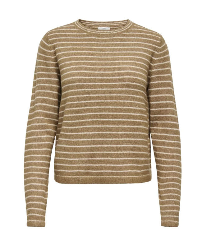 Jdylupi Stripe Knit Sweater-Brown/Cream