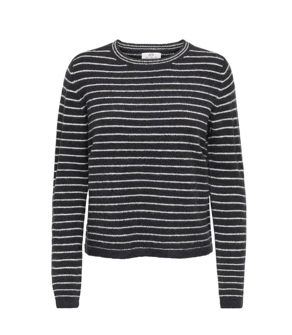 Jdylupi Stripe Knit Sweater-Navy/White