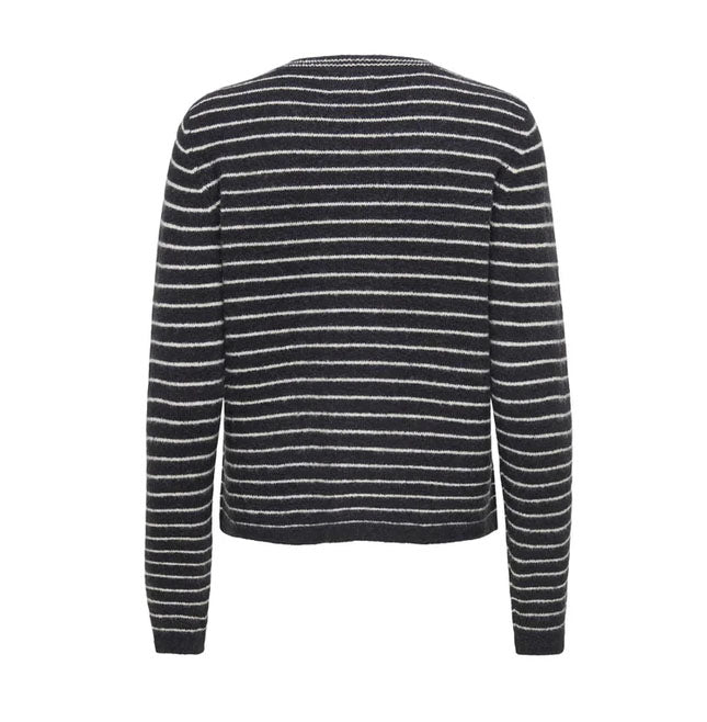 Jdylupi Stripe Knit Sweater-Navy/White