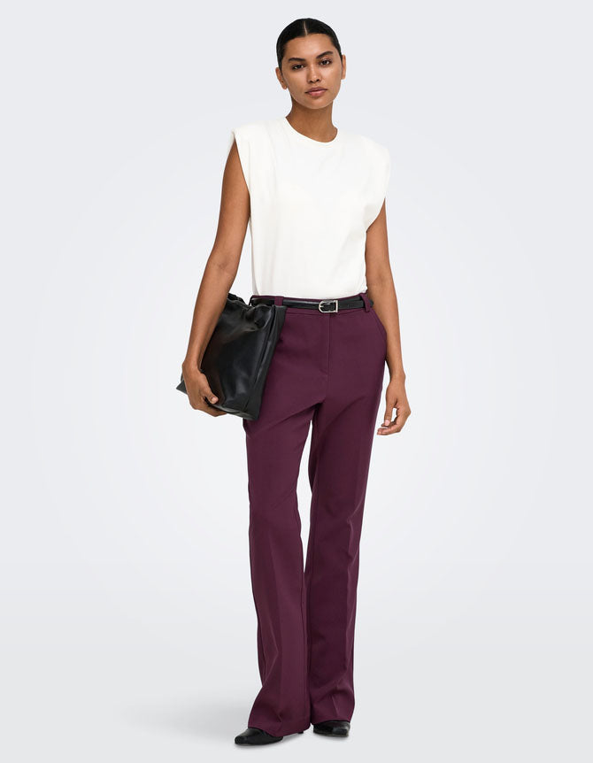Onlastrid High Waist Flared Trousers-Winetasting