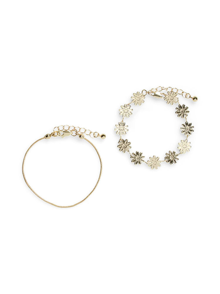 Pcgessa Bracelet-Gold Flowers