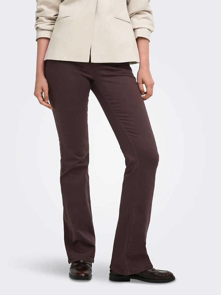 Onlblush Mid Flared Brown Jeans