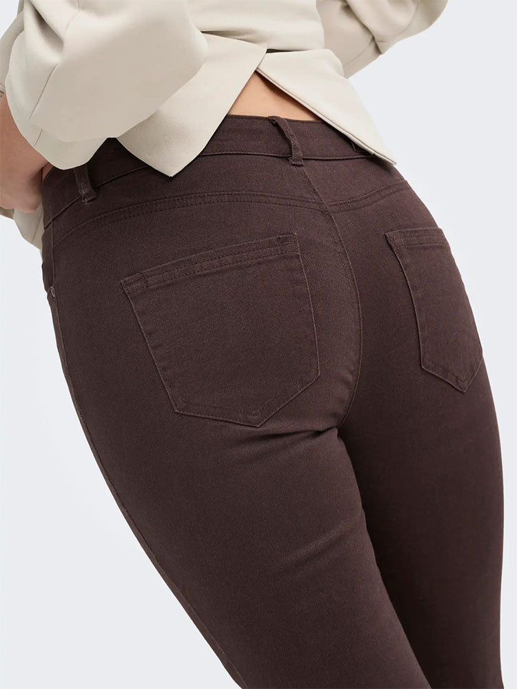 Onlblush Mid Flared Brown Jeans