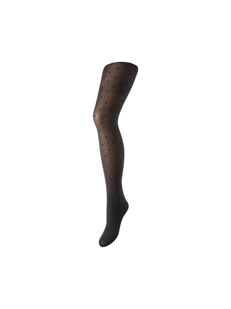 Pcnew Nikoline 20 Denier Dot Tights-Black