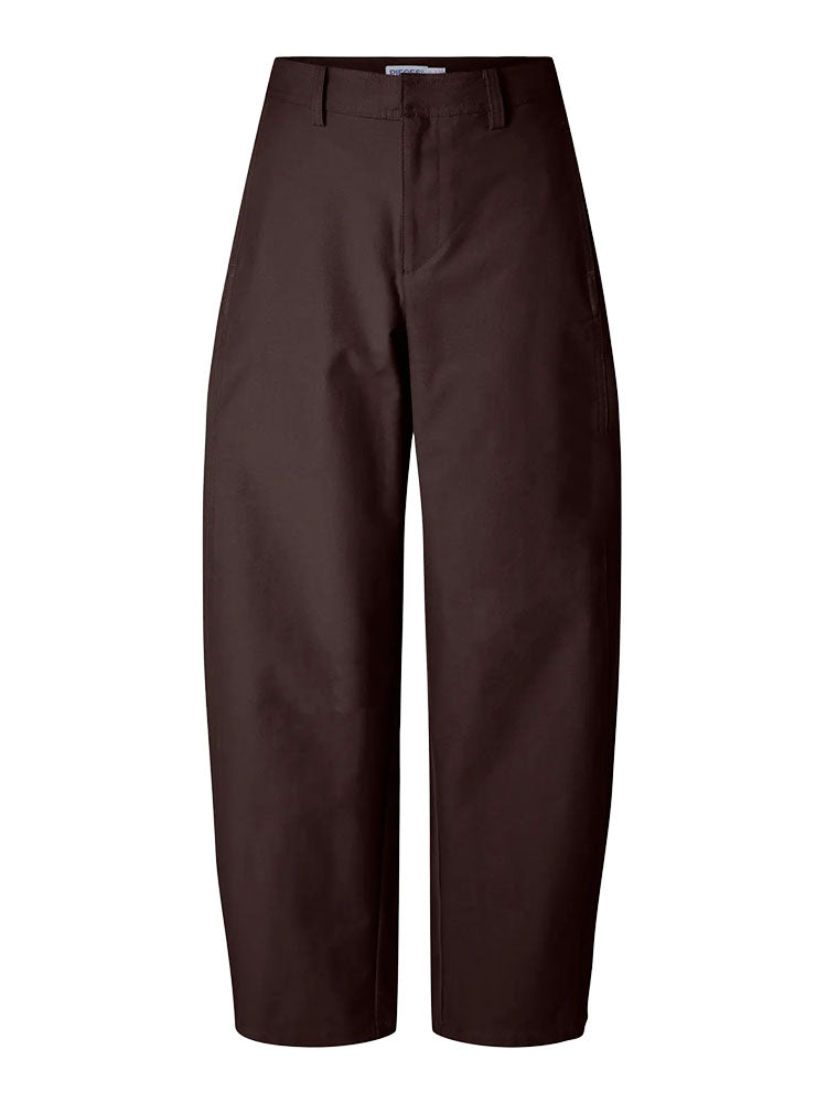Pcrikke High Waist Barrel Trousers-Fudge