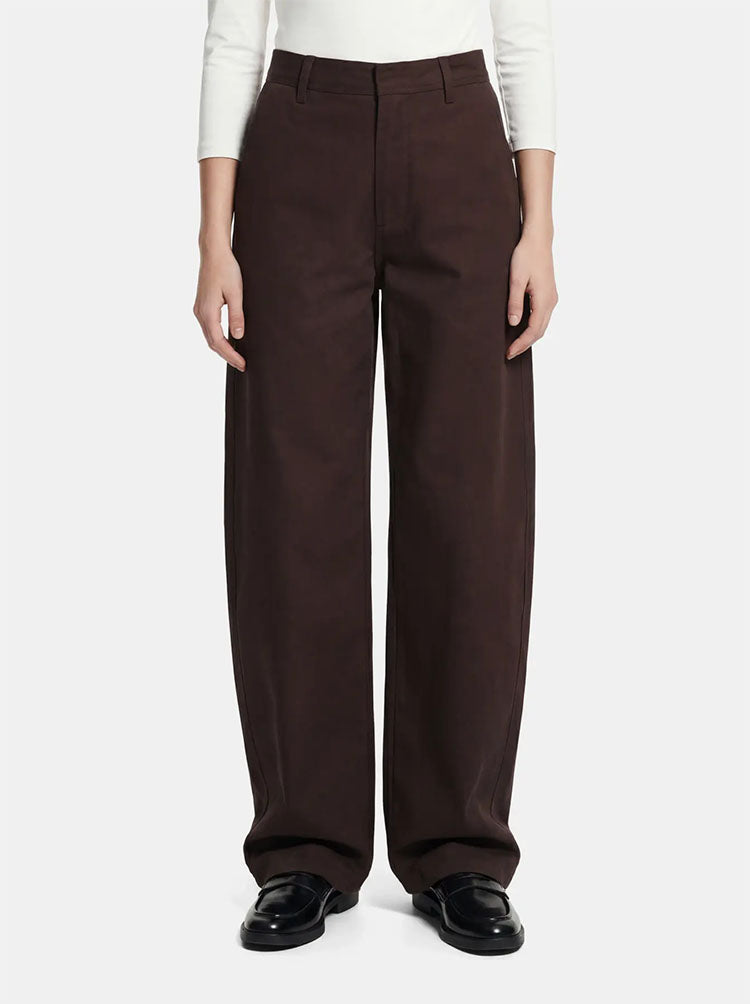 Pcrikke High Waist Barrel Trousers-Fudge