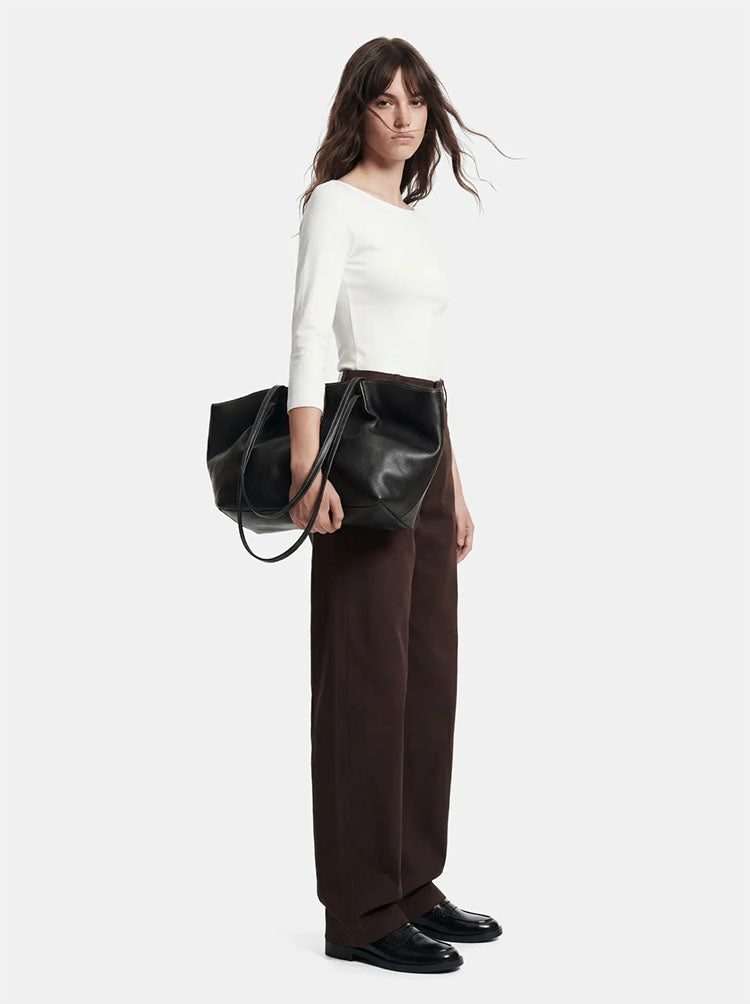 Pcrikke High Waist Barrel Trousers-Fudge
