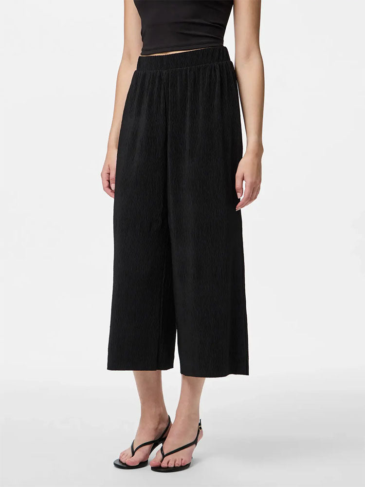 Pcflora High Waist Culottes-Black