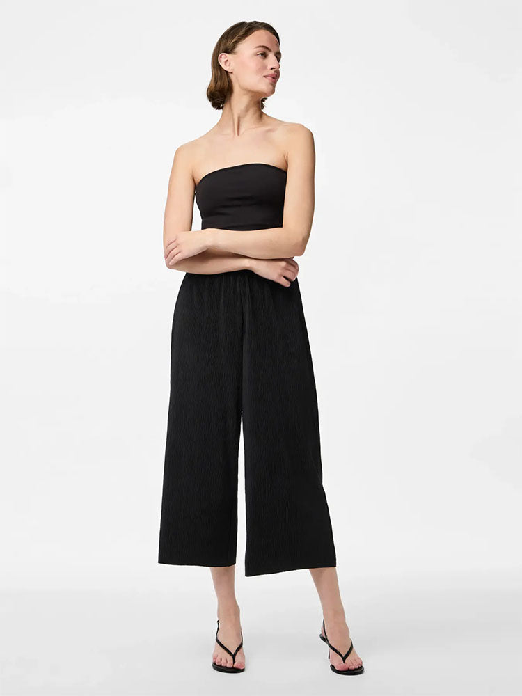 Pcflora High Waist Culottes-Black