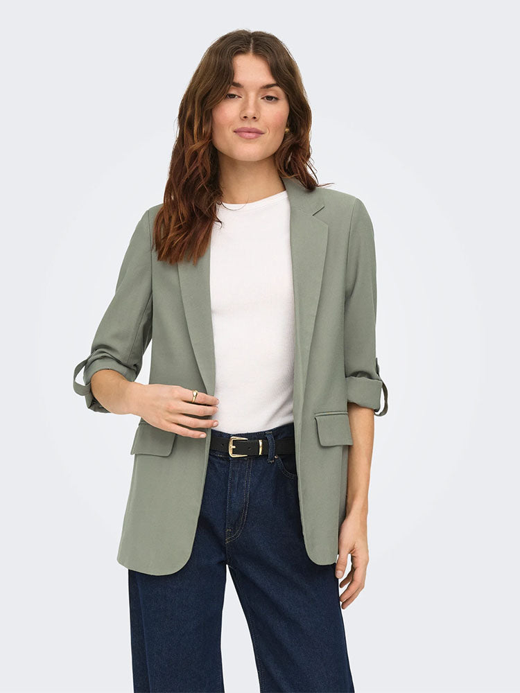 Onlaris 3/4 Sleeve Blazer-Khaki
