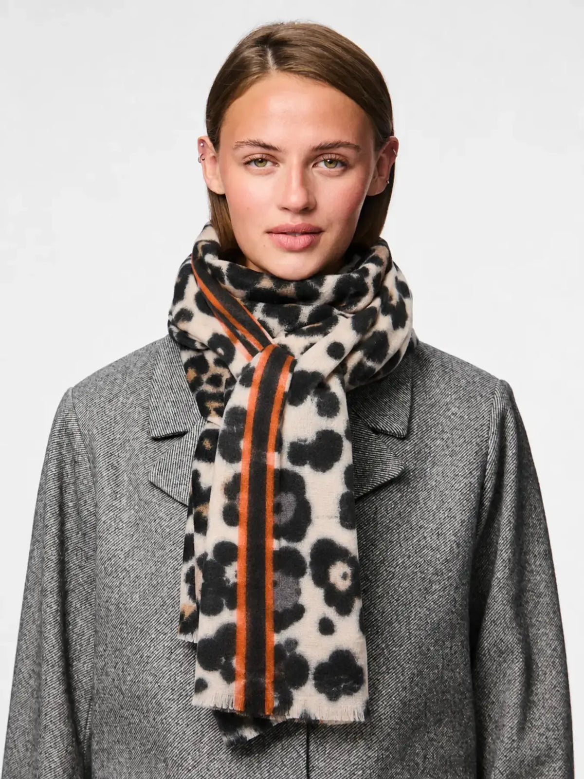 Pcjorna Long Scarf- Animal Stripe