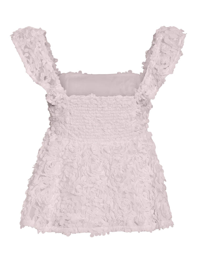 Virosie Square Neck Peplum Top-Cherry Blossom