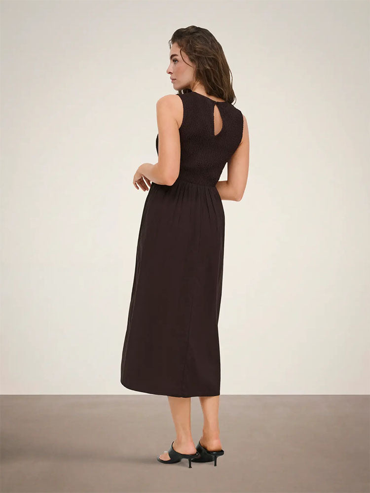 Jdydiego Smock Midi Dress-Chocolate