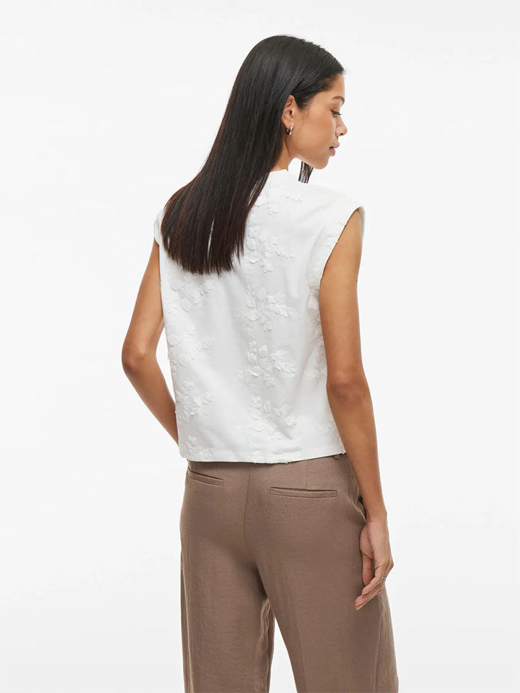 Vinayla Sleeveless Top-White