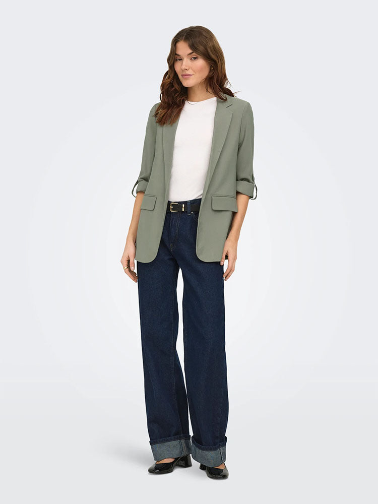 Onlaris 3/4 Sleeve Blazer-Khaki