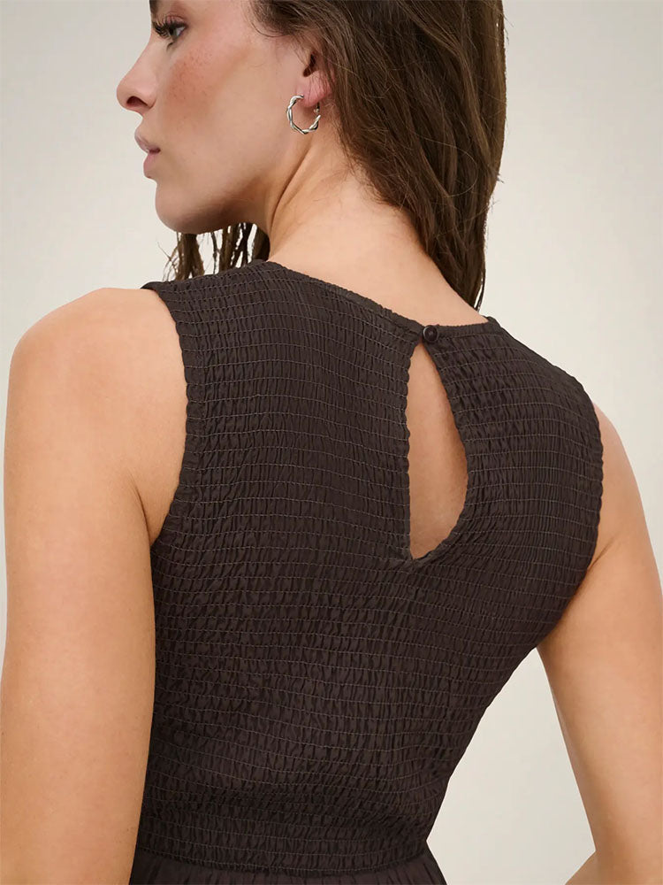 Jdydiego Smock Midi Dress-Chocolate