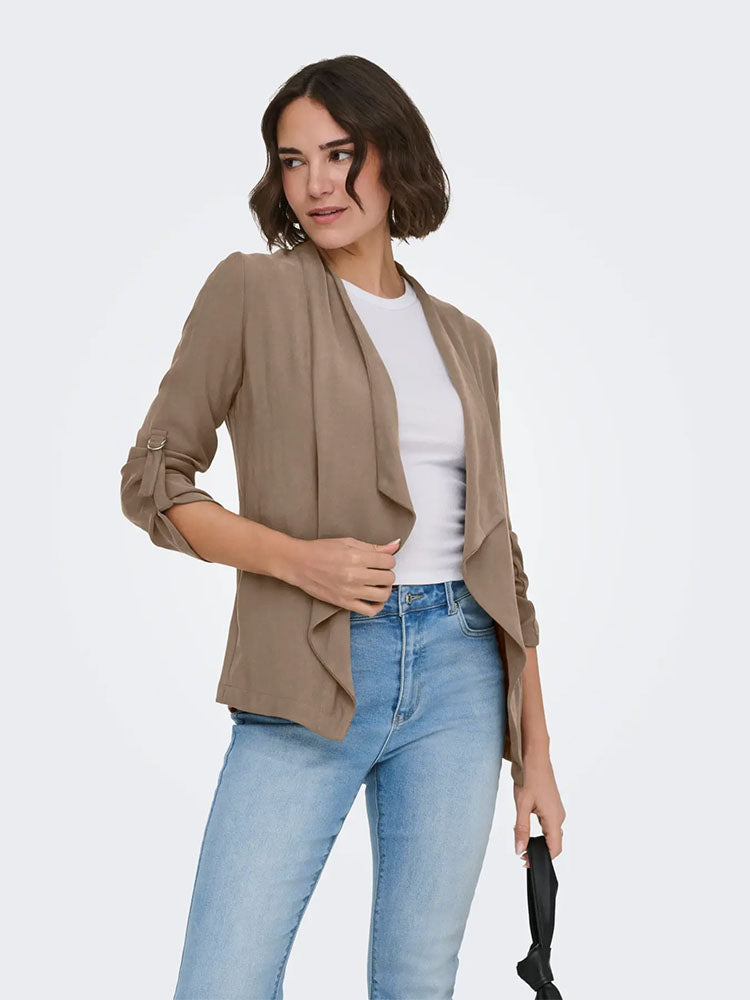Onllalia 3/4 Sleeve Open Jacket-Tan