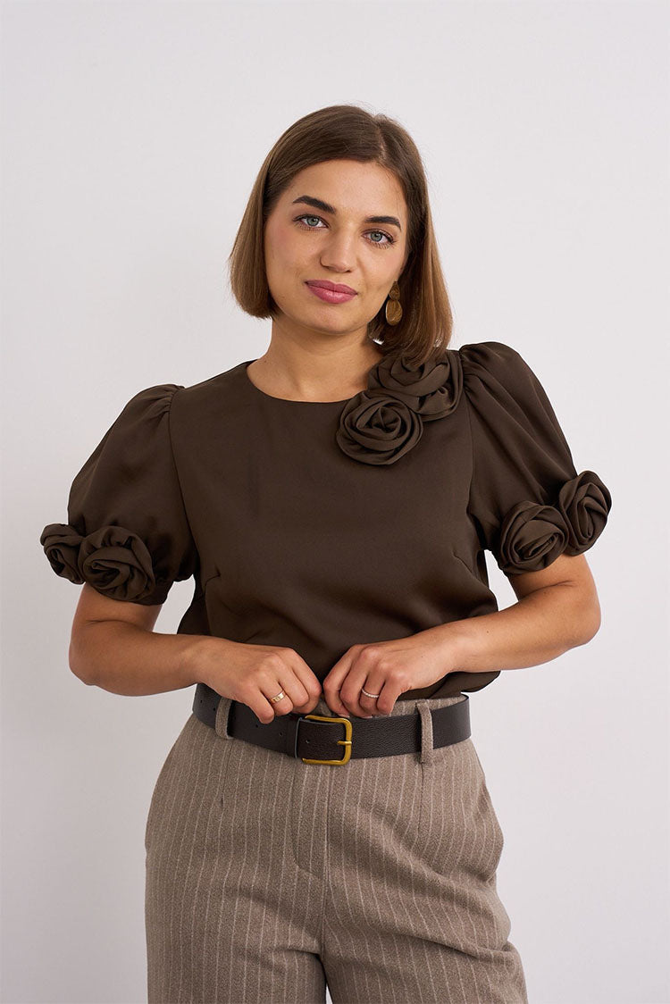 Flower Top-Chocolate Brown