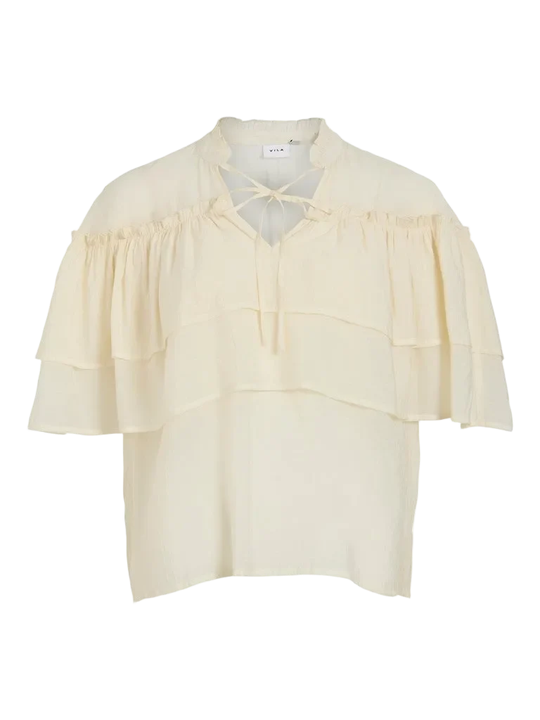 Viflowy top- Cream