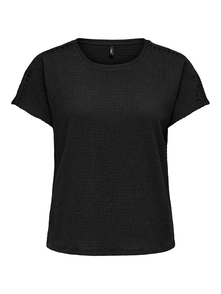 Onldebbie Short Sleeve Top-Black