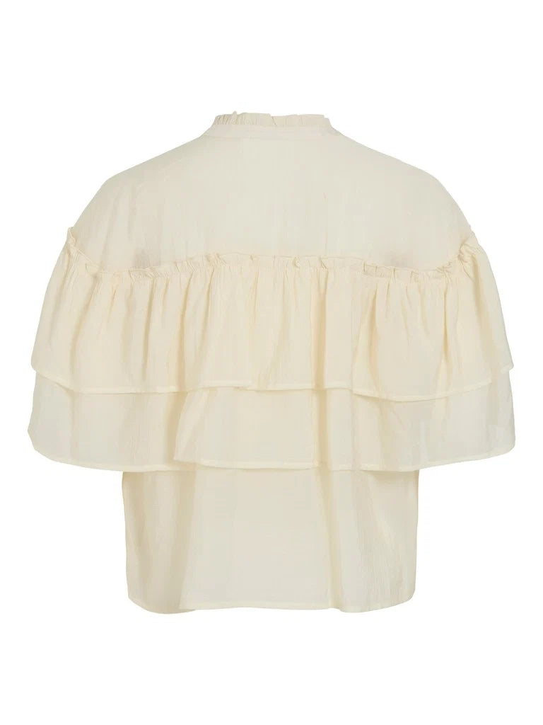Viflowy top- Cream