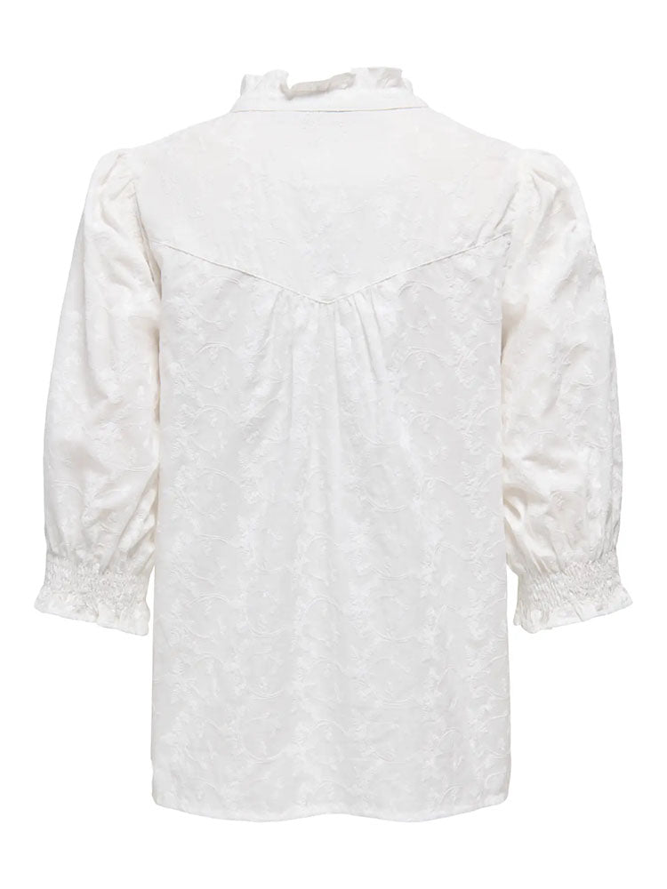 Onlraya Embroidery Shirt-White