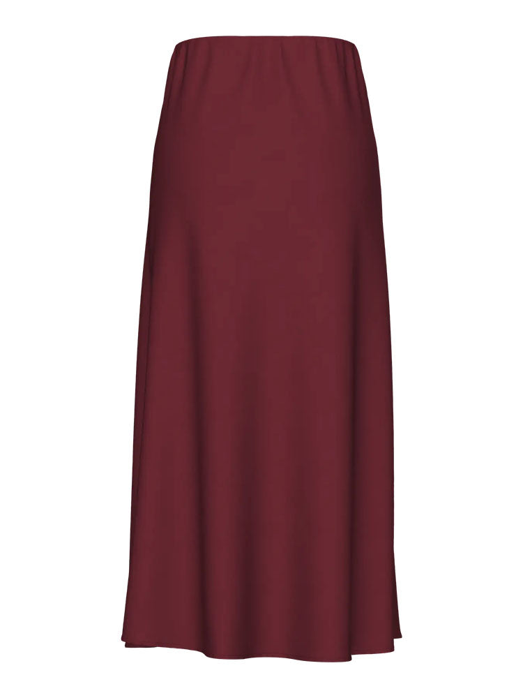 Pcfrannan High Waist Ankle Skirt-Tawny Port