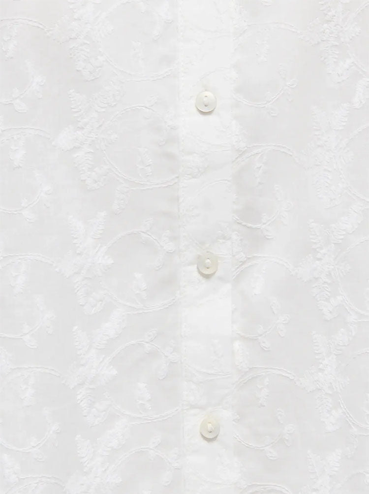 Onlraya Embroidery Shirt-White