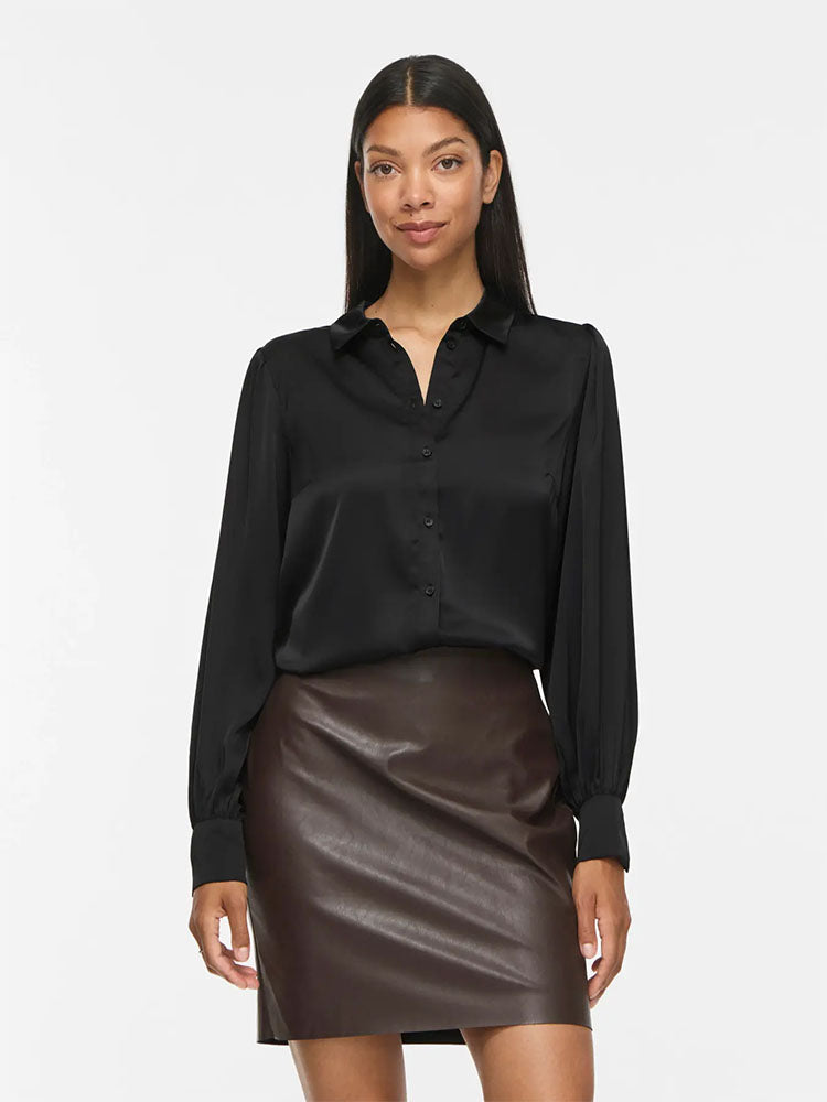 Vienna Ravenna Balloon Shirt-Black Beauty