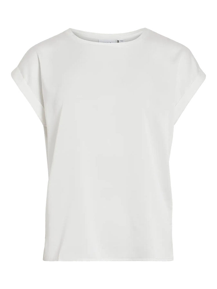 Viellette Satin Top-Snow White