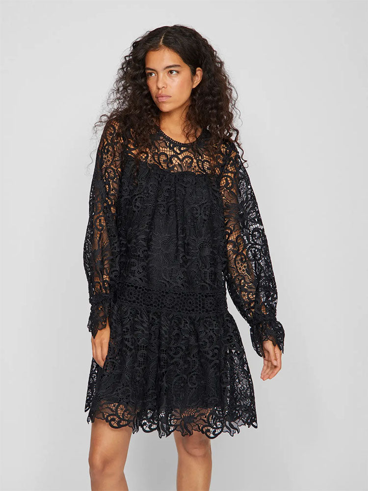 Visevilla Lace Dress-Black