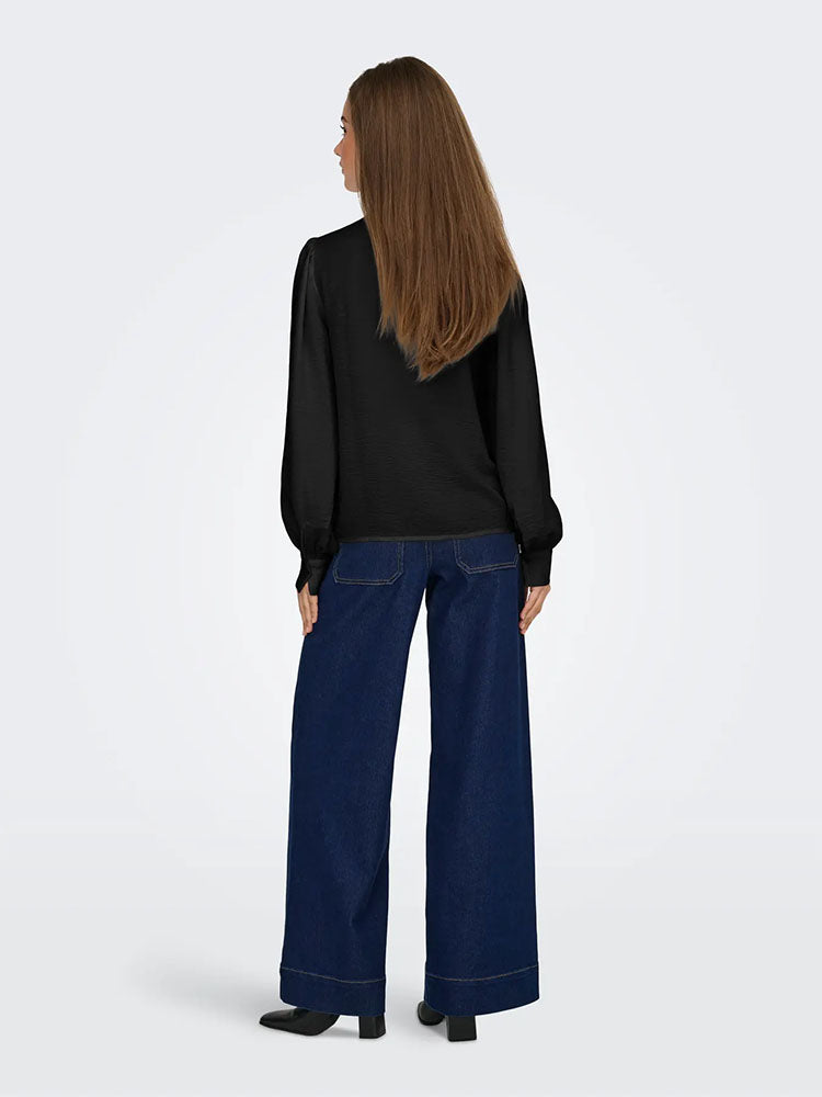 Jdyrachel Beaded Collar Shirt-Black
