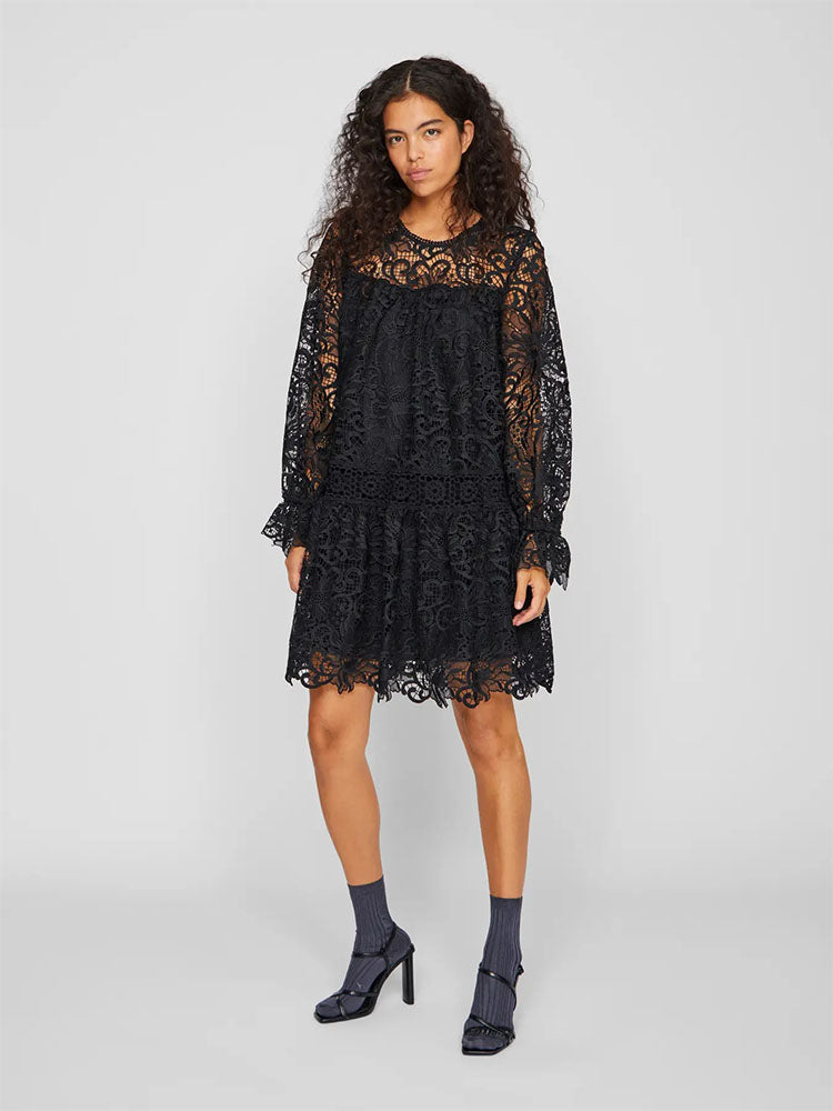 Visevilla Lace Dress-Black
