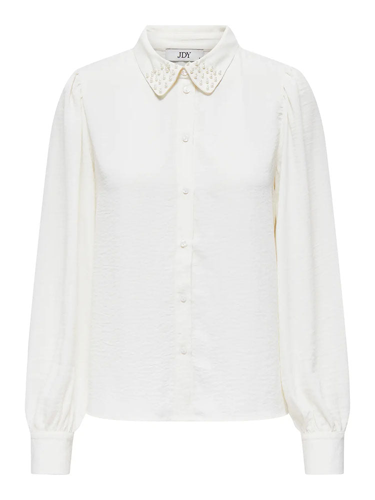 Jdyrachel Beaded Collar Shirt-Cream